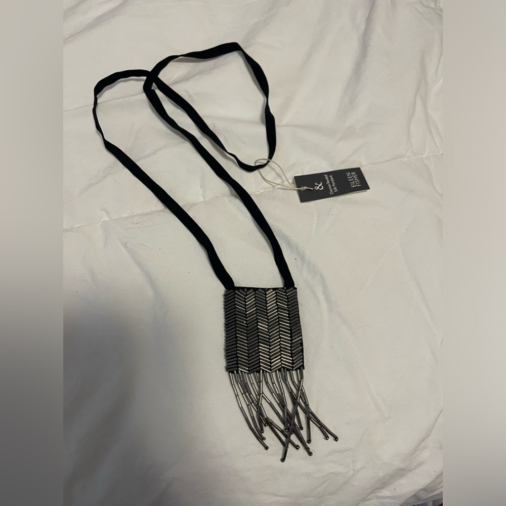 Eileen Fisher Necklace Silk and Beads